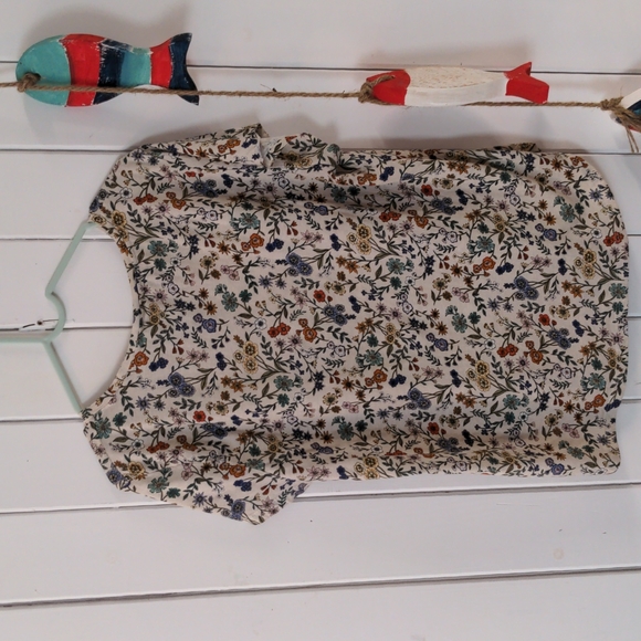 H&M floral shirt / T-shirt / tee shirt sleeve - Picture 4 of 4